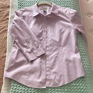 L.L. Bean Lavender Button-Up Shirt
